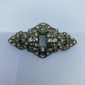 Vtg 1940 CORO ? duette pat 1852188 rhinestone art deco  brooch duette